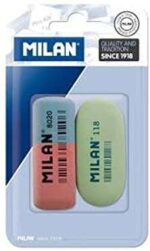 1xGomma 8020 smussata a doppia intensità + 1xGomma 118 ovale - Gomma sintetica - Per tutti i tipi di carta - Colori assortiti
