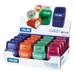 Milan Compact Espositore da 16 temperamatite - Uso Standard e Maxi - Lama in acciaio - Gomma da cancellare - Lama di sicurezza - Colori assortiti - immagine 2