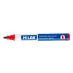 Milan Pennarello indelebile - Punta tonda 4 mm - Inchiostro a base di alcool - Colore rosso