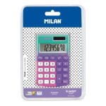 Milan Pocket Sunset Calcolatrice tascabile con display a 8 cifre - 3 tasti di memoria e radice quadrata - Tasti morbidi al tatto