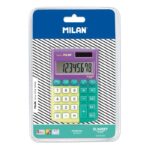 Milan Pocket Sunset Calcolatrice tascabile con display a 8 cifre - 3 tasti di memoria e radice quadrata - Tasti morbidi al tatto