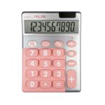 Milan Calcolatrice a 10 cifre argento - Calcolatrice da tavolo - Tasti grandi - Tasto di correzione dell'immissione dati - Colore rosa - immagine 2