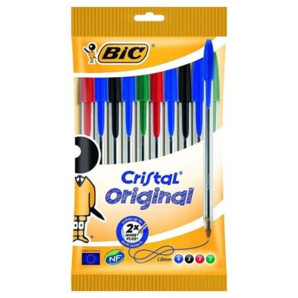 Bic Cristal Original Confezione da 10 penne a sfera - Punta rotonda da 1