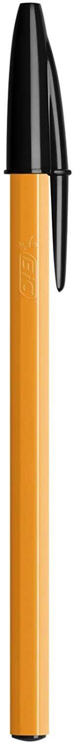 Bic Orange Original Fine Penna a sfera - Punta rotonda da 0,8 mm - Tratto da 0,30 mm - Inchiostro a base di olio - Corpo arancione - Colore nero - immagine 4