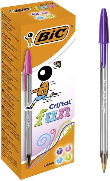 Bic Cristal Fun Penna a sfera - Punta rotonda da 1