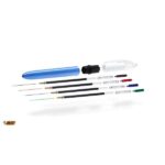 Bic 4 Colours Original Penna a sfera retrattile - Punta media da 1,0 mm - Inchiostro a base di olio - Corpo blu/bianco - 4 colori - immagine 4