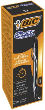 Bic Gel-Ocity Quick Dry Penna a gel retrattile - Punta media da 0