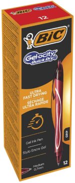 Bic Gel-Ocity Quick Dry Penna a gel retrattile - Punta media da 0