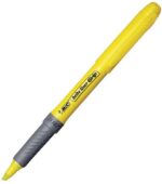 Bic Highlighter Grip Evidenziatore fluorescente - Inchiostro a base d'acqua - Punta smussata - Tratto tra 1,60 e 3,30 mm - Colore giallo - immagine 4
