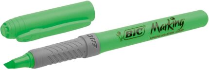 Bic Highlighter Grip Evidenziatore fluorescente - Inchiostro a base d'acqua - Punta smussata - Tratto tra 1