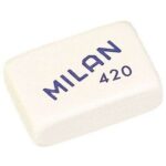 Milan 420 Gomma da cancellare rettangolare - a forma di briciola di pane - gomma sintetica morbida - colori assortiti