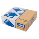Milan 4024 Gomma da cancellare rettangolare - Pan di pane flessibile - Gomma sintetica - Fascia di cartone blu - Confezionata singolarmente - Colore bianco - immagine 2