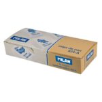 Milan 424A Gomma da cancellare rettangolare - a forma di briciola di pane - gomma sintetica - colore bianco - disegni geometrici di animali assortiti - immagine 3