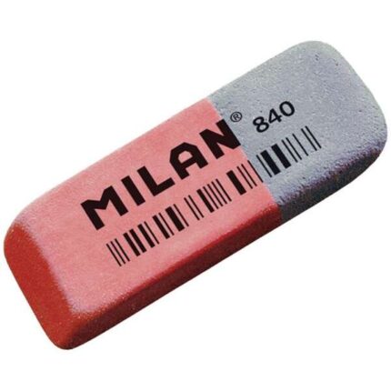 Milan 840 Gomma da cancellare smussata - Doppio uso - Flessibile - Pan di pane - Gomma - Colore rosa/blu