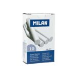 Milan Confezione da 10 gessetti - Rotondi - Senza caseina - Colore bianco - immagine 2