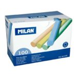 Milan Confezione da 100 gessetti - Rotondi - Senza caseina - Colori assortiti - immagine 2