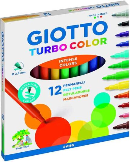 Giotto Turbo Color Confezione da 12 pennarelli - Punta fine 2