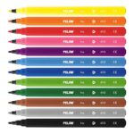 Milan Confezione da 12 pennarelli triangolari - Punta fine conica da 2 mm - Inchiostro a base d'acqua - Lavabile - Colori assortiti - immagine 2