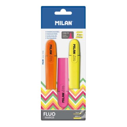 Milan Confezione da 3 pennarelli fluorescenti - Punta smussata 1 - 4
