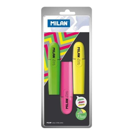 Milan Confezione da 3 pennarelli fluorescenti - Punta smussata 1 - 4