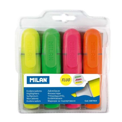 Milan Fluo Confezione da 4 pennarelli fluorescenti - Punta smussata 1 - 4