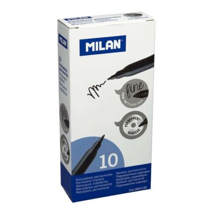 Milan Pennarelli permanenti a punta fine - Punta 2 mm - Inchiostro a base di alcool - Colore nero