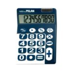 Calcolatrice da tavolo Milan a 10 cifre - Tasti grandi - Spegnimento automatico - Colore blu e bianco - immagine 2