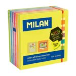 Milan Blocco da 400 foglietti adesivi neon - Rimovibili - 76 mm x 76 mm - Colori assortiti - immagine 2