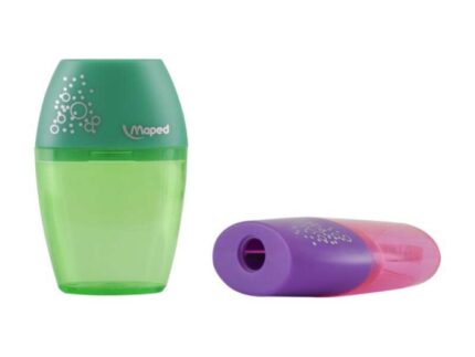 Maped Shaker Temperamatite a 1 foro con contenitore di grande capacità - Forma ergonomica - Colori assortiti