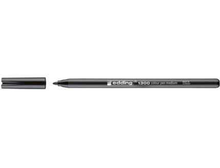 Edding 1300 Pennarello - Punta tonda - Tratto 2 mm. - Inchiostro a base d'acqua - Colore nero