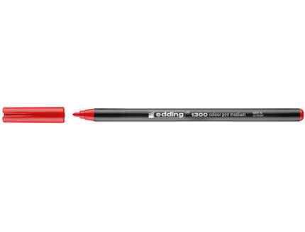 Edding 1300 Pennarello  - Punta arrotondata - Tratto 2 mm. - Inchiostro a base d'acqua - Colore rosso