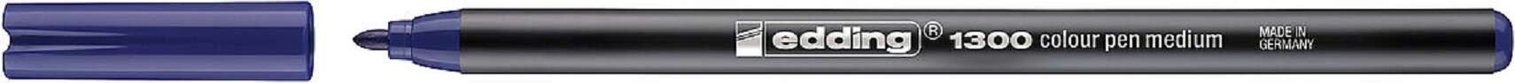 Edding 1300 Pennarello  - Punta tonda - Tratto 2 mm. - Inchiostro a base d'acqua - Colore blu
