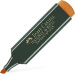 Faber-Castell Pennarello fluorescente Textliner 48 - Punta smussata - Tratto tra 1,2 mm e 5 mm - Inchiostro a base d'acqua - Colore arancione - immagine 3