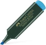 Faber-Castell Pennarello fluorescente Textliner 48 - Punta smussata - Tratto tra 1,2 mm e 5 mm - Inchiostro a base d'acqua - Colore blu - immagine 3