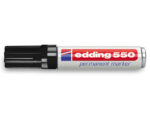 Edding 550 Pennarello indelebile - Punta tonda - Tratto tra 3 e 4 mm. - Ricaricabile - Asciugatura rapida - Colore nero
