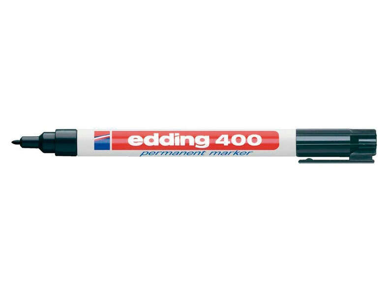 Edding 400 Pennarello permanente - Punta arrotondata - Tratto 1 mm. - Ricaricabile - Asciugatura rapida - Colore nero