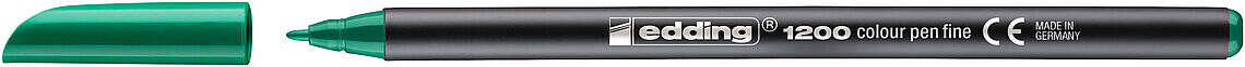 Pennarello Edding 1300 - Punta tonda - Tratto 2 mm - Inchiostro a base d'acqua - Colore verde Pennarello Edding 1300 - Punta tonda - Tratto 2 mm - Inchiostro a base d'acqua - Colore verde