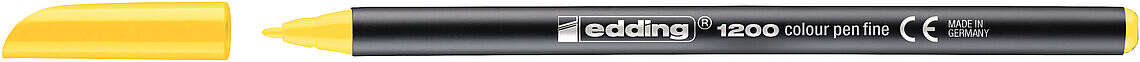 Edding 1200 Pennarello - Punta tonda - Tratto 1 mm - Inchiostro a base d'acqua - Colore giallo