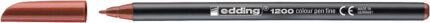 Edding 1200 Pennarello - Punta tonda - Tratto 1 mm - Inchiostro a base d'acqua - Colore marrone