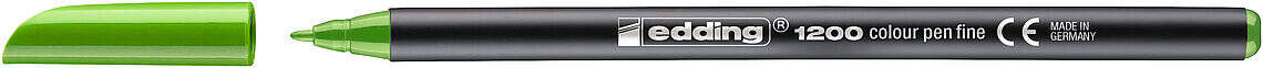 Edding 1200 Pennarello - Punta arrotondata - Tratto 1 mm - Inchiostro a base d'acqua - Colore verde chiaro