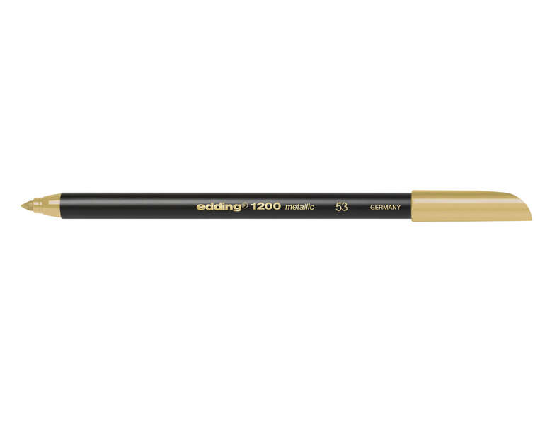 Edding 1200 Pennarello - Punta tonda - Tratto 1 mm - Inchiostro a base d'acqua - Colore oro