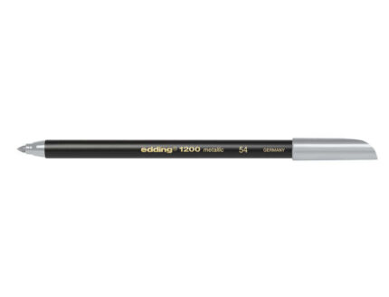 Edding 1200 Pennarello - Punta tonda - Tratto 1 mm - Inchiostro a base d'acqua - Colore argento
