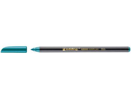 Pennarello Edding 1200 - Punta tonda - Tratto 1 mm - Inchiostro a base d'acqua - Colore verde metallizzato