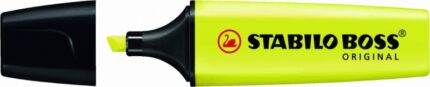 Stabilo Boss 70 Pennarello fluorescente - Tratto da 2 a 5 mm - Ricaricabile - Inchiostro a base d'acqua - Colore giallo fluorescente