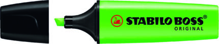 Stabilo Boss 70 Pennarello fluorescente - Tratto da 2 a 5 mm - Ricaricabile - Inchiostro a base d'acqua - Colore verde fluorescente
