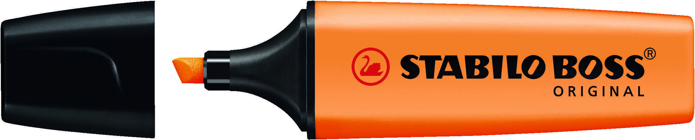 Stabilo Boss 70 Pennarello fluorescente - Tratto da 2 a 5 mm - Ricaricabile - Inchiostro a base d'acqua - Colore arancione fluorescente