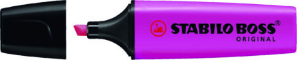 Stabilo Boss 70 Pennarello Evidenziatore Fluorescente - Tratto da 2 a 5 mm - Ricaricabile - Inchiostro a base d'acqua - Colore Magenta Fluorescente