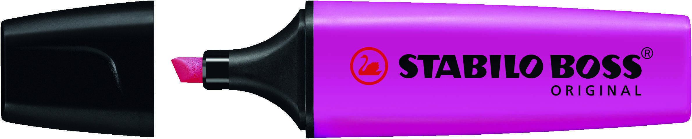Stabilo Boss 70 Pennarello Evidenziatore Fluorescente - Tratto da 2 a 5 mm - Ricaricabile - Inchiostro a base d'acqua - Colore Magenta Fluorescente