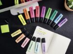 Stabilo Boss 70 Confezione da 15 pennarelli fluorescenti da scrivania - Pratica base da scrivania - Tratto da 2 a 5 mm - Ricaricabile - Inchiostro a base d'acqua - Colori 9 fluo + 6 pastello - immagine 4
