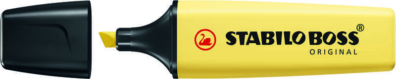 Stabilo Boss 70 Pastello Pennarello Fluorescente - Tratto tra 2 e 5 mm - Ricaricabile - Inchiostro a base d'acqua - Colore Giallo Cremoso